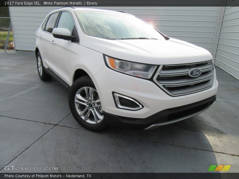 White Platinum Metallic / Ebony 2017 Ford Edge SEL