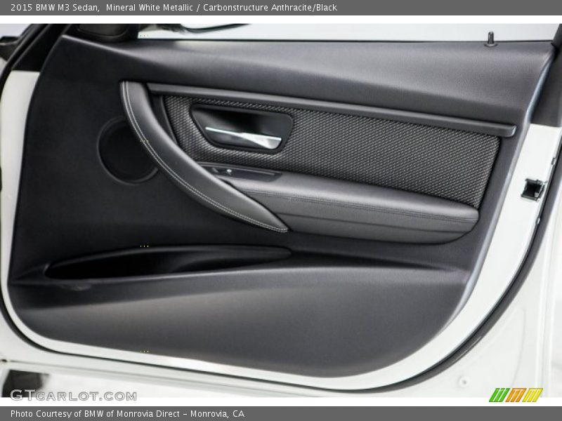Mineral White Metallic / Carbonstructure Anthracite/Black 2015 BMW M3 Sedan