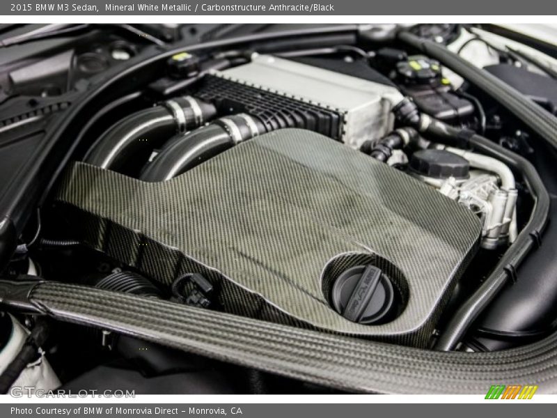 Mineral White Metallic / Carbonstructure Anthracite/Black 2015 BMW M3 Sedan