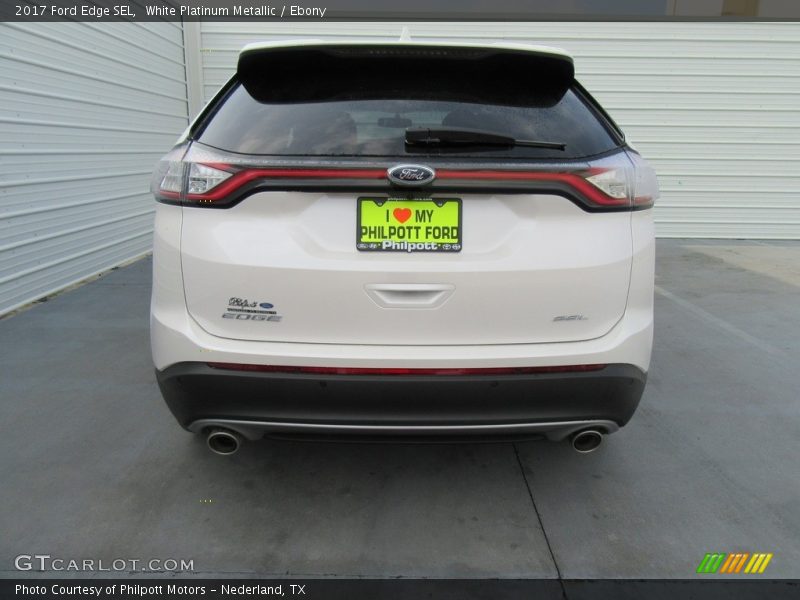White Platinum Metallic / Ebony 2017 Ford Edge SEL
