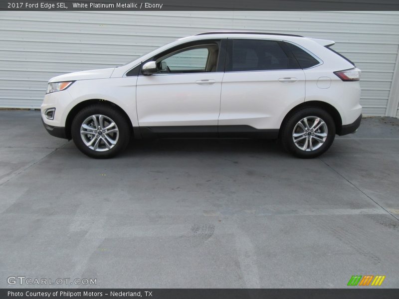 White Platinum Metallic / Ebony 2017 Ford Edge SEL