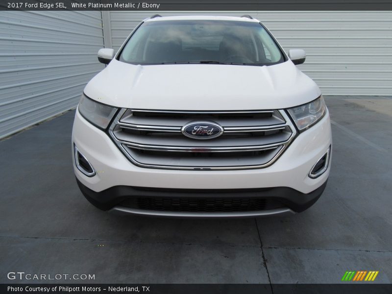 White Platinum Metallic / Ebony 2017 Ford Edge SEL