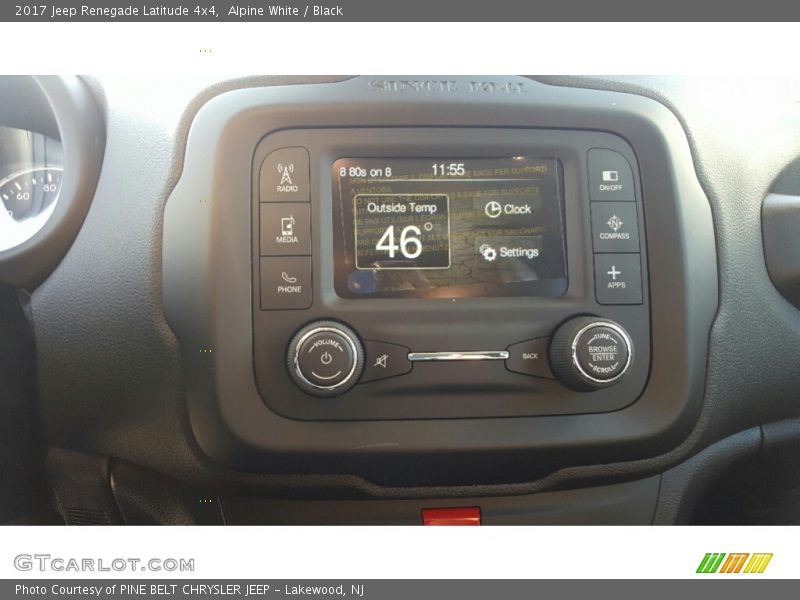 Alpine White / Black 2017 Jeep Renegade Latitude 4x4