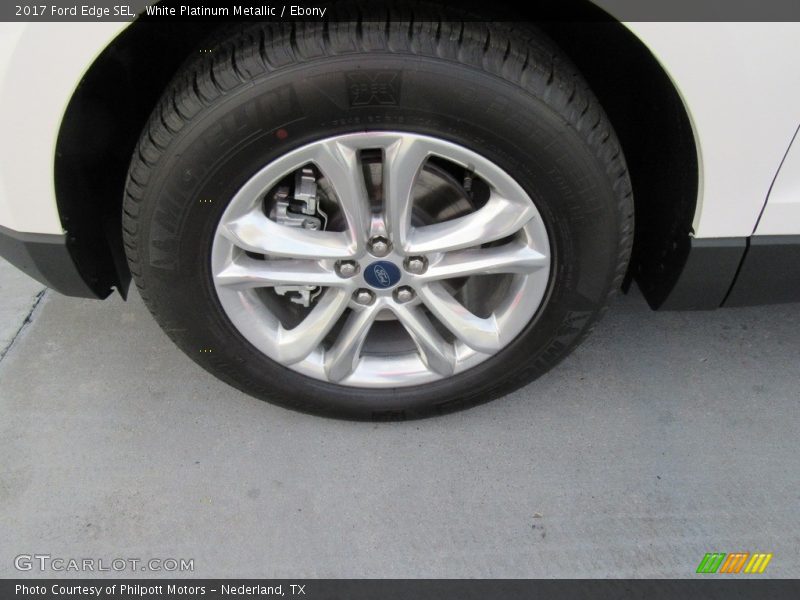 White Platinum Metallic / Ebony 2017 Ford Edge SEL