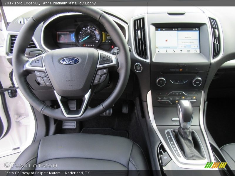 White Platinum Metallic / Ebony 2017 Ford Edge SEL