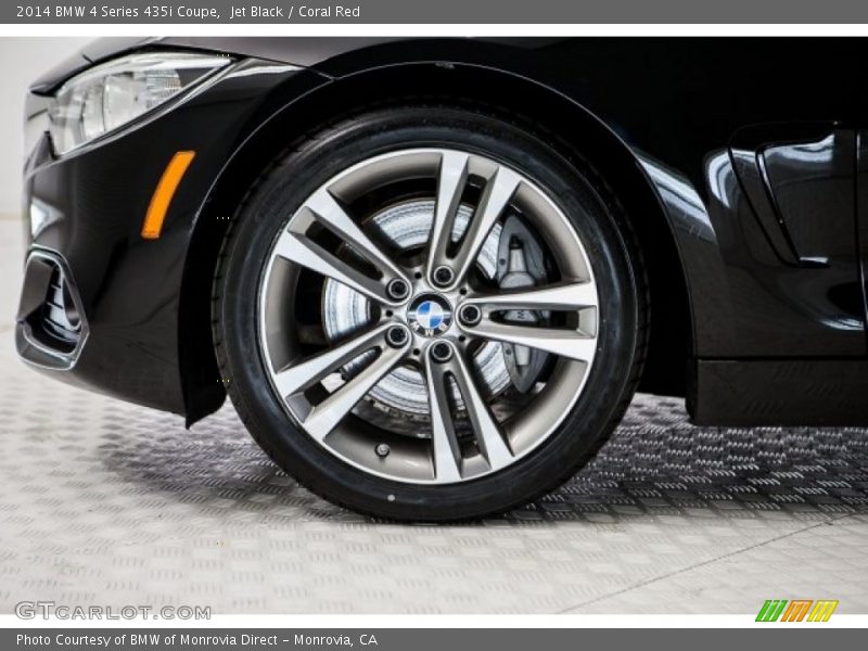 Jet Black / Coral Red 2014 BMW 4 Series 435i Coupe