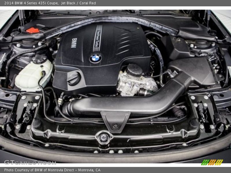 Jet Black / Coral Red 2014 BMW 4 Series 435i Coupe