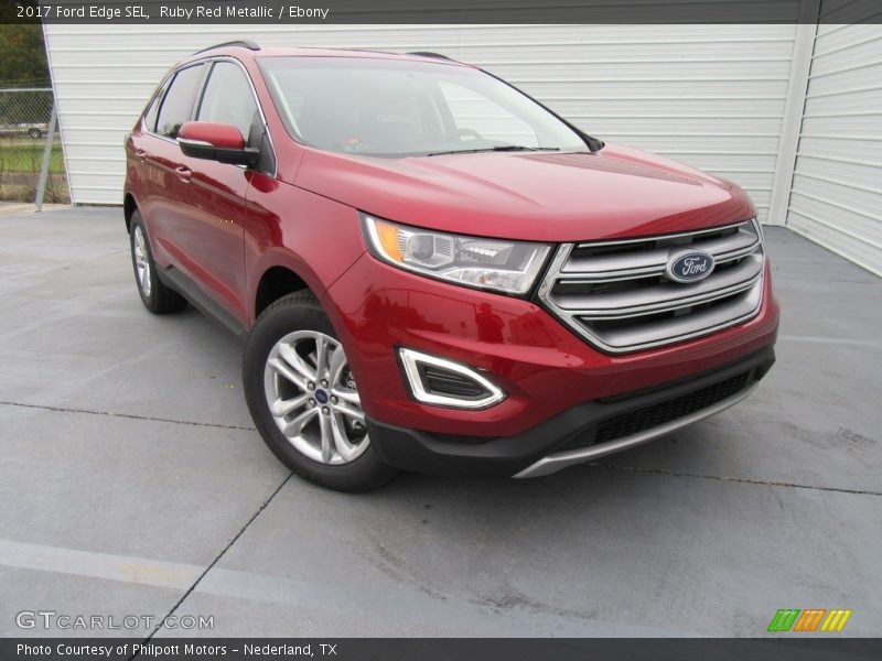 Ruby Red Metallic / Ebony 2017 Ford Edge SEL