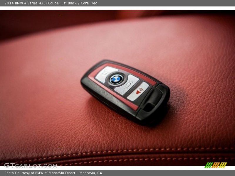 Jet Black / Coral Red 2014 BMW 4 Series 435i Coupe