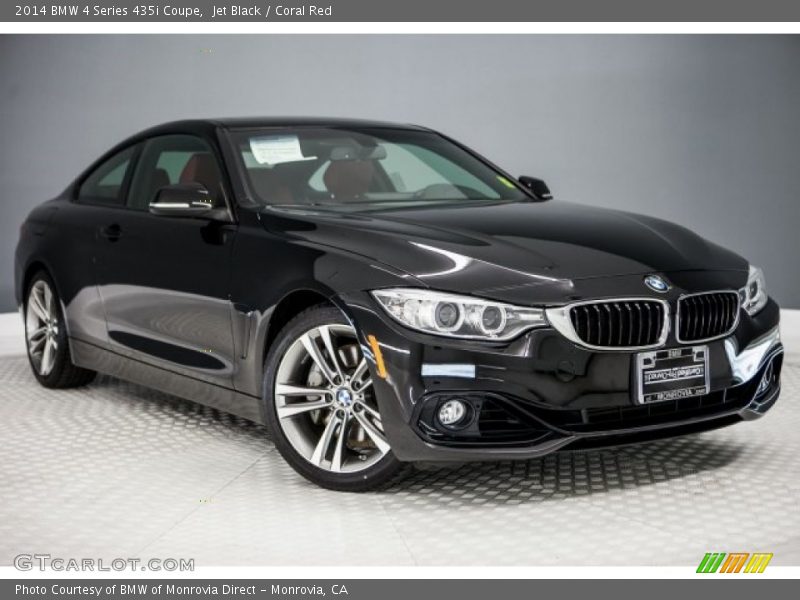 Jet Black / Coral Red 2014 BMW 4 Series 435i Coupe