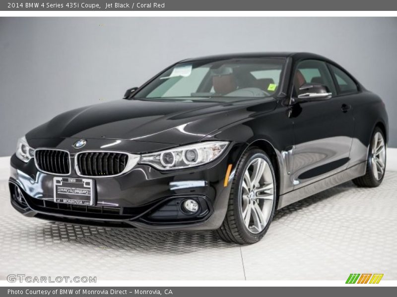 Jet Black / Coral Red 2014 BMW 4 Series 435i Coupe