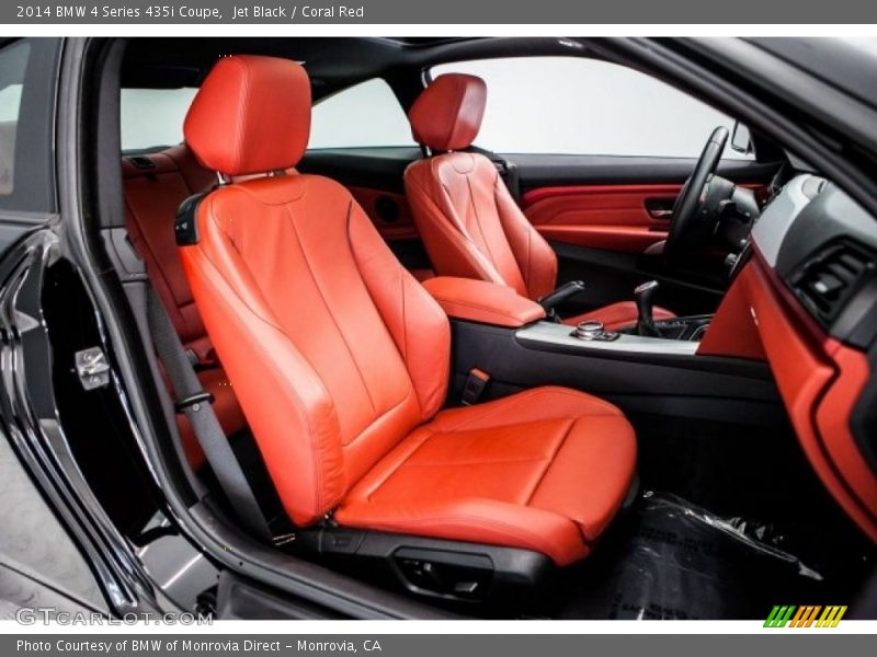 Jet Black / Coral Red 2014 BMW 4 Series 435i Coupe