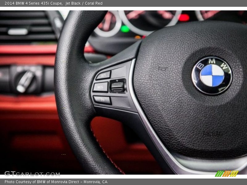 Jet Black / Coral Red 2014 BMW 4 Series 435i Coupe