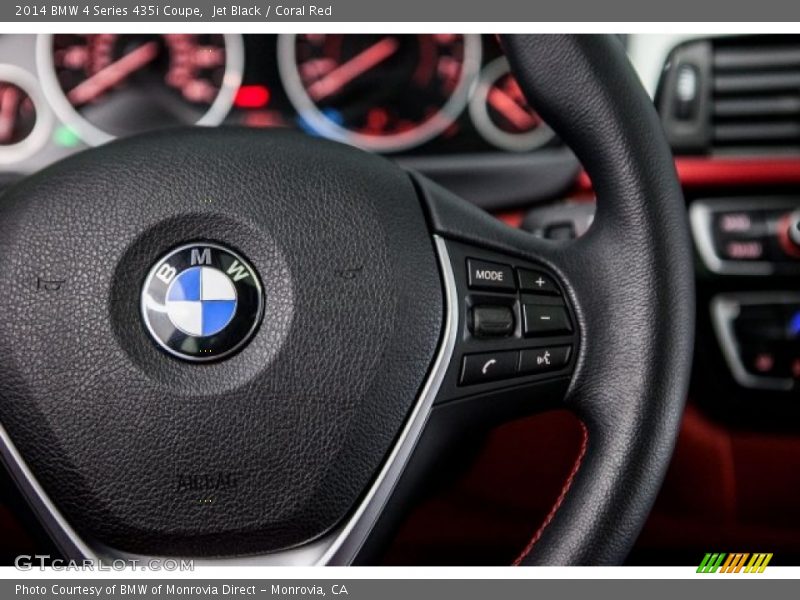Jet Black / Coral Red 2014 BMW 4 Series 435i Coupe