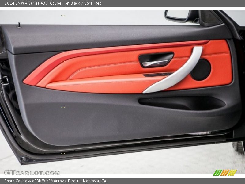 Jet Black / Coral Red 2014 BMW 4 Series 435i Coupe