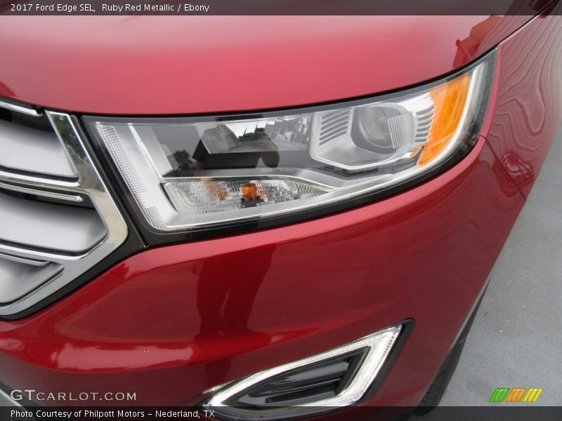 Ruby Red Metallic / Ebony 2017 Ford Edge SEL