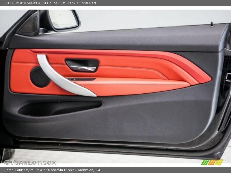 Jet Black / Coral Red 2014 BMW 4 Series 435i Coupe