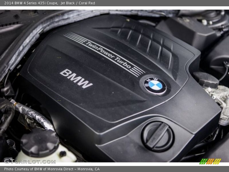 Jet Black / Coral Red 2014 BMW 4 Series 435i Coupe