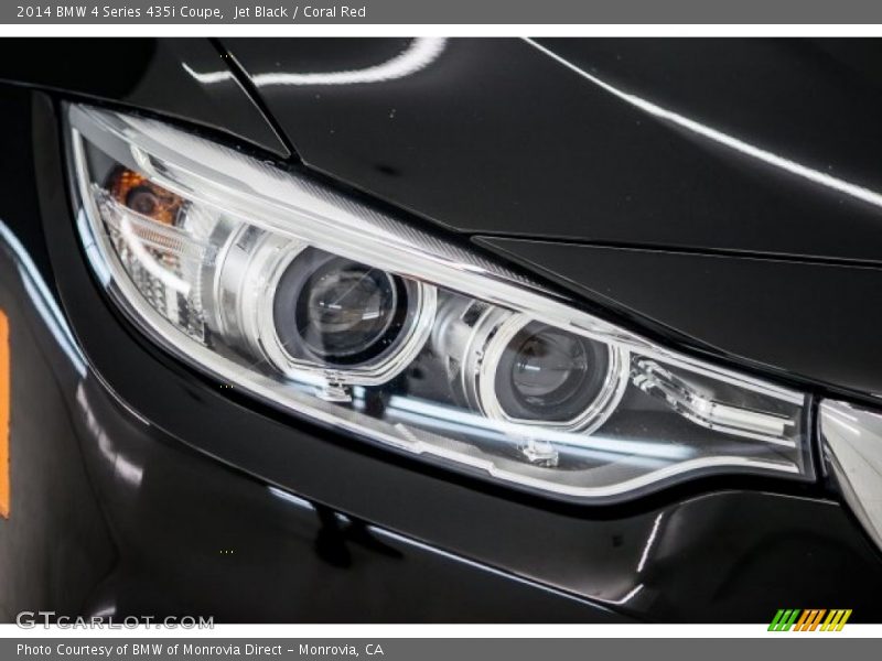 Jet Black / Coral Red 2014 BMW 4 Series 435i Coupe