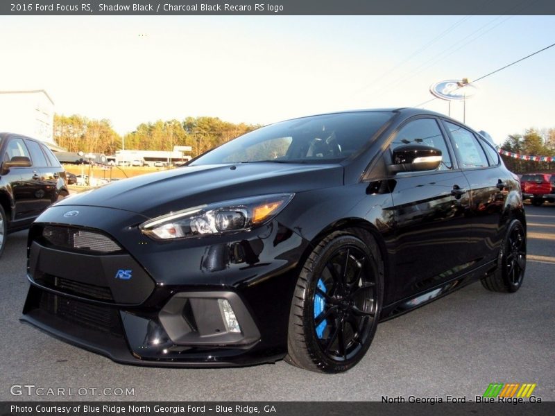 Shadow Black / Charcoal Black Recaro RS logo 2016 Ford Focus RS