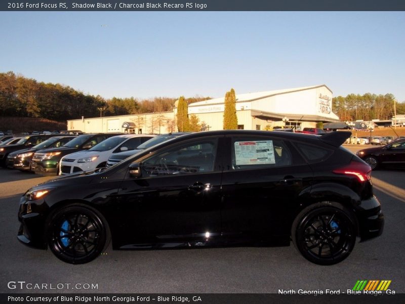 Shadow Black / Charcoal Black Recaro RS logo 2016 Ford Focus RS