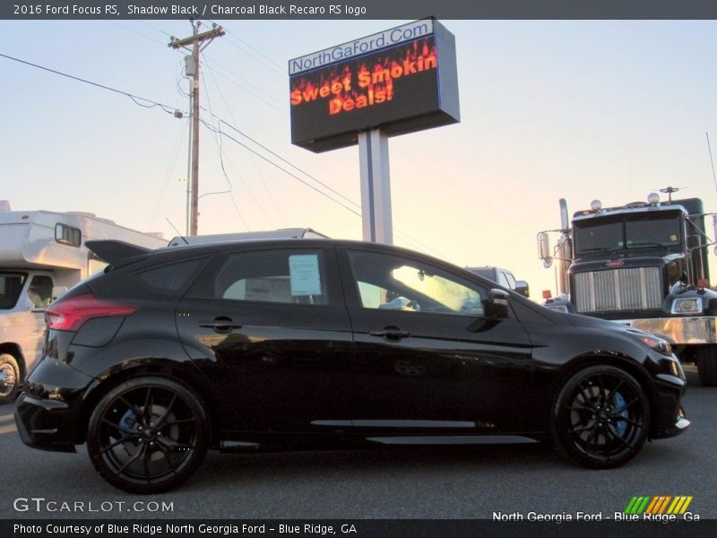 Shadow Black / Charcoal Black Recaro RS logo 2016 Ford Focus RS