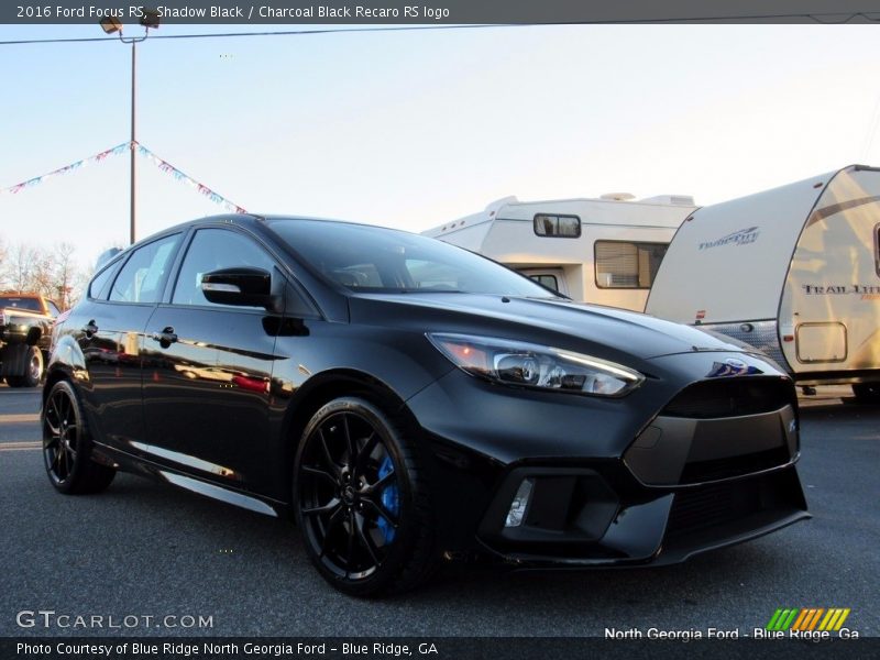 Shadow Black / Charcoal Black Recaro RS logo 2016 Ford Focus RS