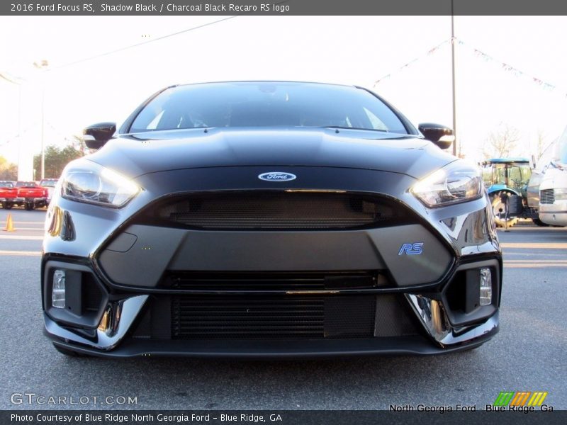 Shadow Black / Charcoal Black Recaro RS logo 2016 Ford Focus RS