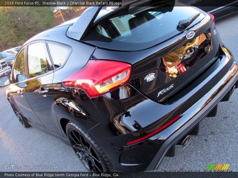Shadow Black / Charcoal Black Recaro RS logo 2016 Ford Focus RS