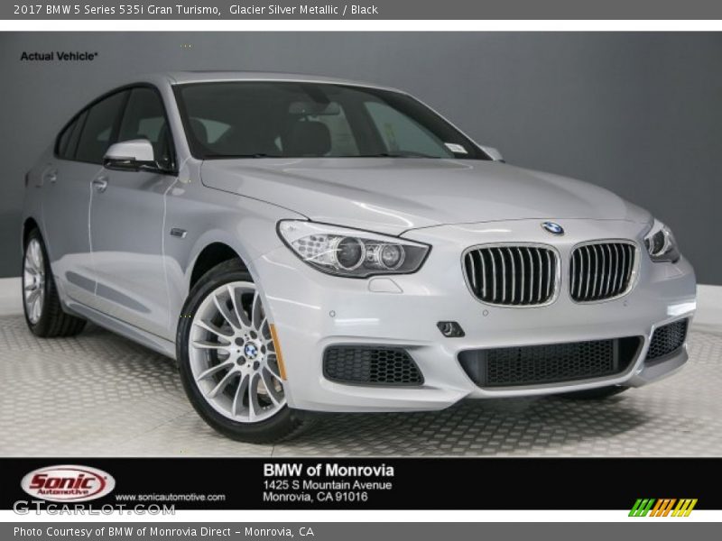 Glacier Silver Metallic / Black 2017 BMW 5 Series 535i Gran Turismo