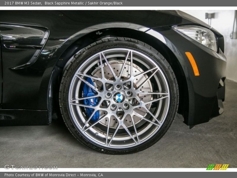 Black Sapphire Metallic / Sakhir Orange/Black 2017 BMW M3 Sedan