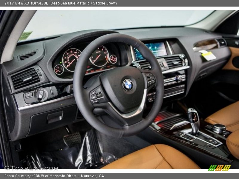 Deep Sea Blue Metallic / Saddle Brown 2017 BMW X3 sDrive28i