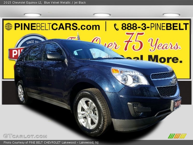 Blue Velvet Metallic / Jet Black 2015 Chevrolet Equinox LS