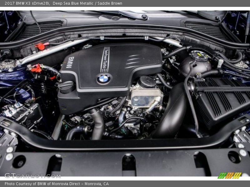 Deep Sea Blue Metallic / Saddle Brown 2017 BMW X3 sDrive28i
