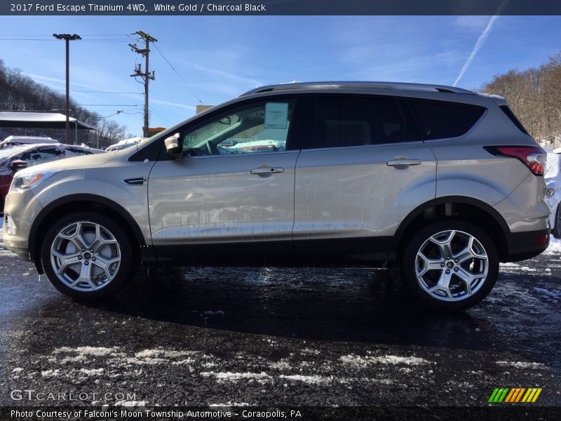 White Gold / Charcoal Black 2017 Ford Escape Titanium 4WD