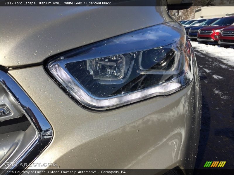 White Gold / Charcoal Black 2017 Ford Escape Titanium 4WD