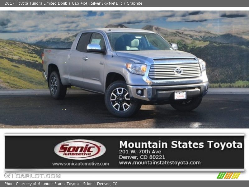 Silver Sky Metallic / Graphite 2017 Toyota Tundra Limited Double Cab 4x4