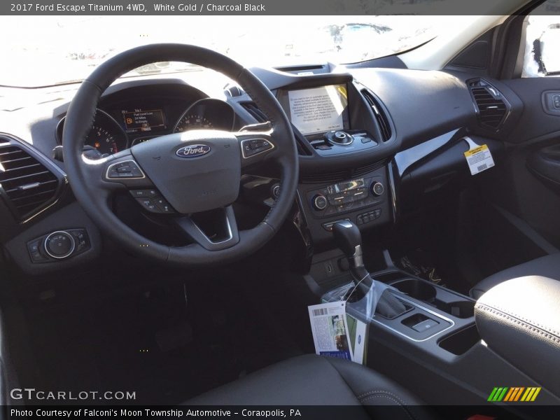 White Gold / Charcoal Black 2017 Ford Escape Titanium 4WD