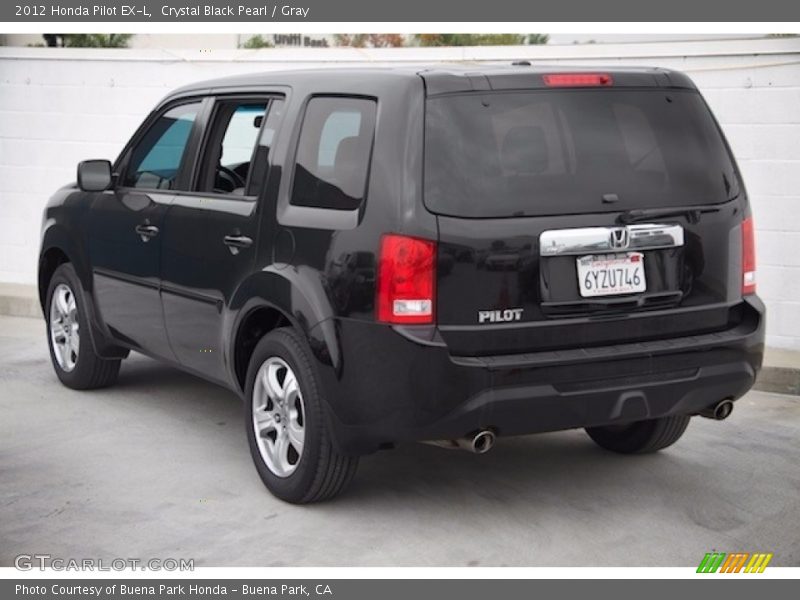 Crystal Black Pearl / Gray 2012 Honda Pilot EX-L