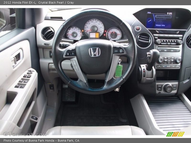 Crystal Black Pearl / Gray 2012 Honda Pilot EX-L
