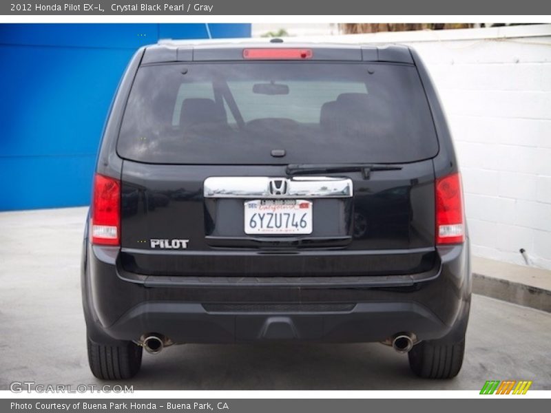Crystal Black Pearl / Gray 2012 Honda Pilot EX-L