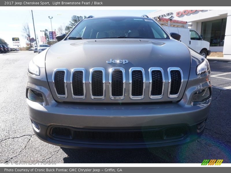 Light Brownstone Pearl / Black 2017 Jeep Cherokee Sport