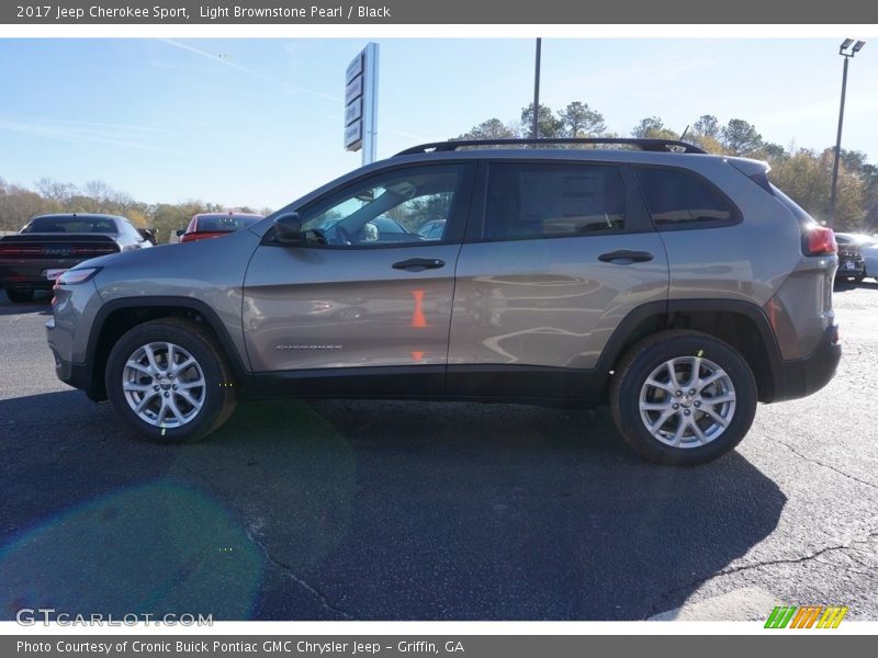 Light Brownstone Pearl / Black 2017 Jeep Cherokee Sport