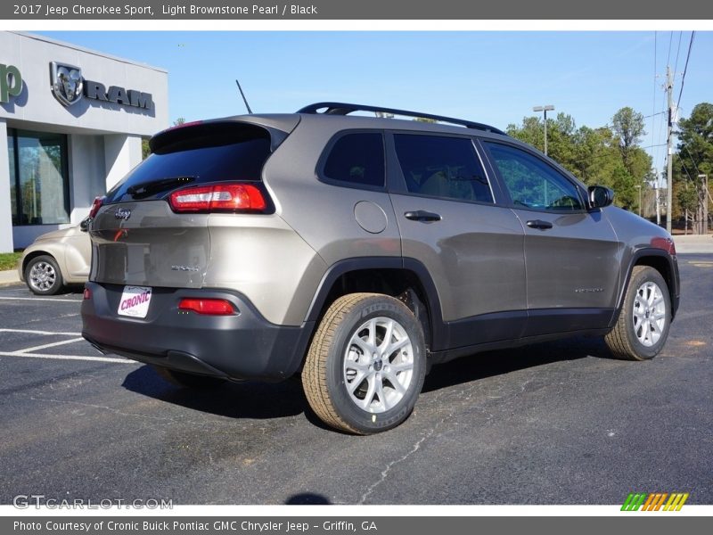 Light Brownstone Pearl / Black 2017 Jeep Cherokee Sport