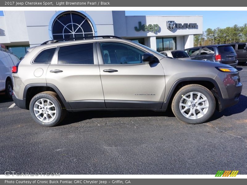 Light Brownstone Pearl / Black 2017 Jeep Cherokee Sport