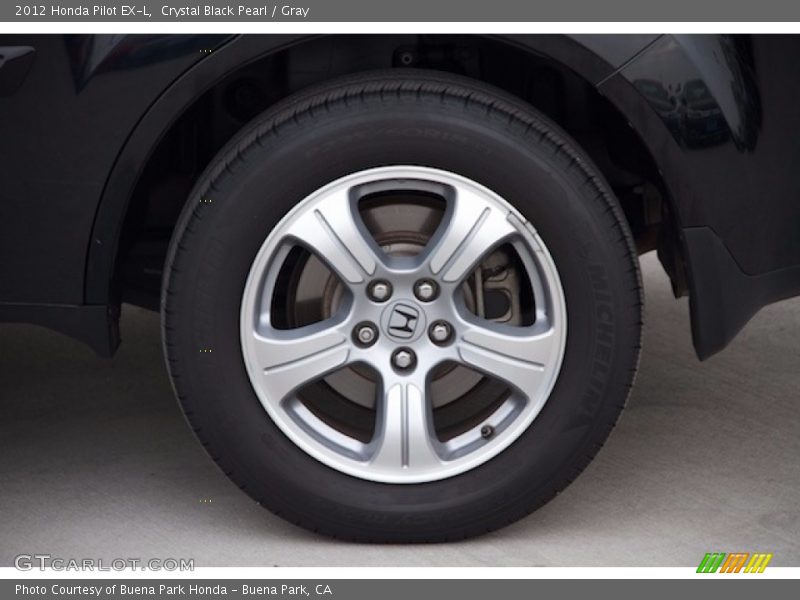 Crystal Black Pearl / Gray 2012 Honda Pilot EX-L