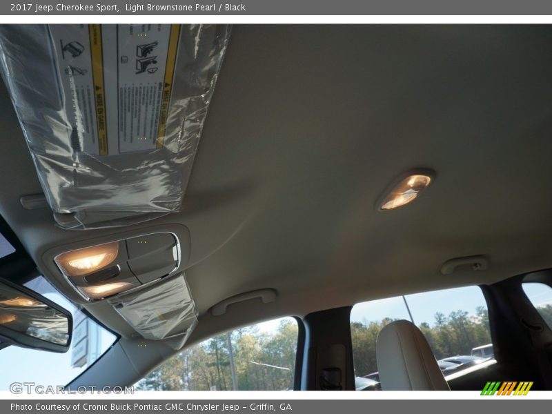 Light Brownstone Pearl / Black 2017 Jeep Cherokee Sport