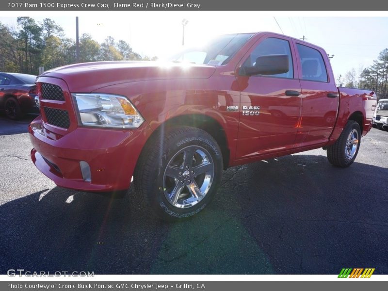 Flame Red / Black/Diesel Gray 2017 Ram 1500 Express Crew Cab