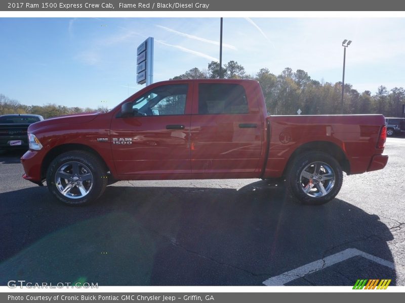 Flame Red / Black/Diesel Gray 2017 Ram 1500 Express Crew Cab