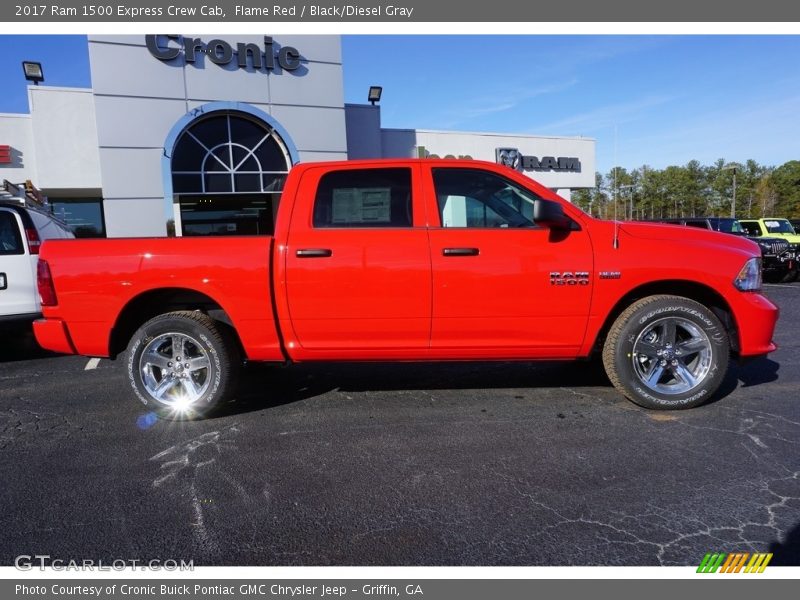 Flame Red / Black/Diesel Gray 2017 Ram 1500 Express Crew Cab